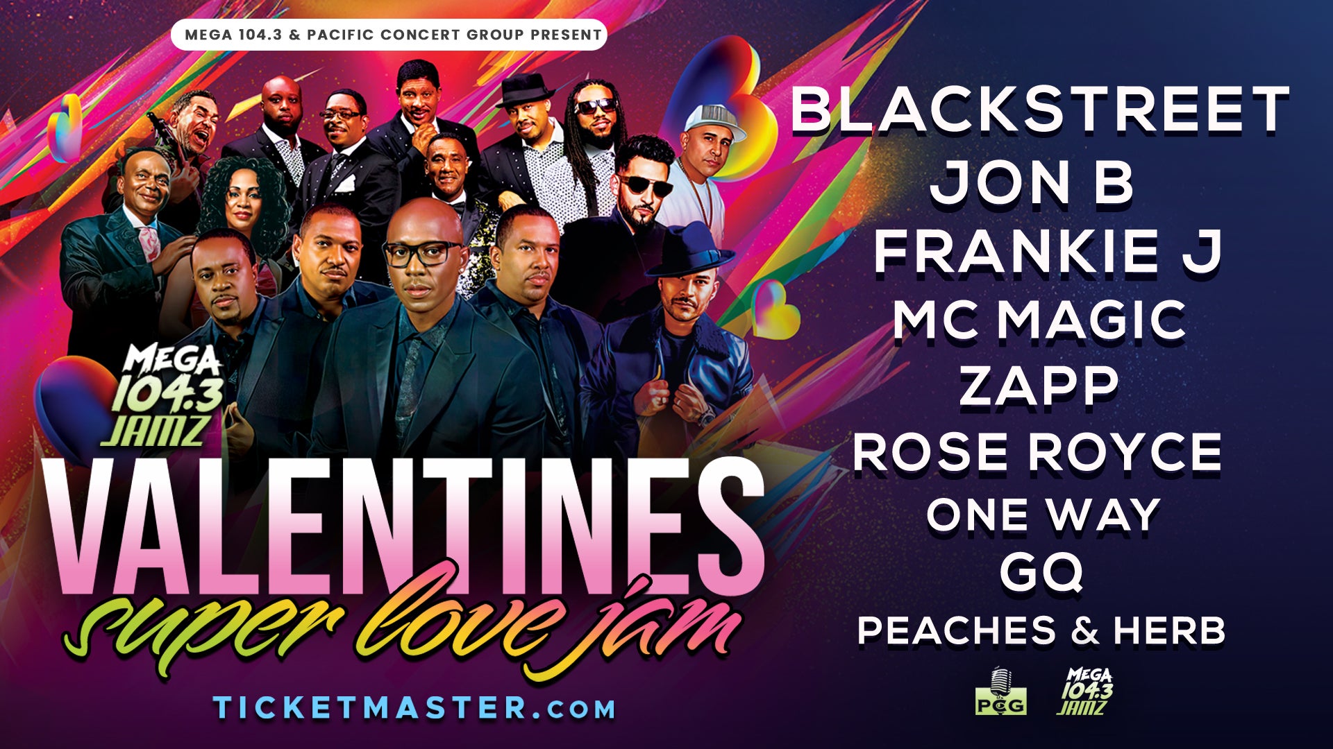 VALENTINE’S NIGHT – BLACKSTREET, JON B., FRANKIE J, ZAPP, MC MAGIC, ROSE ROYCE, GQ AND MORE!