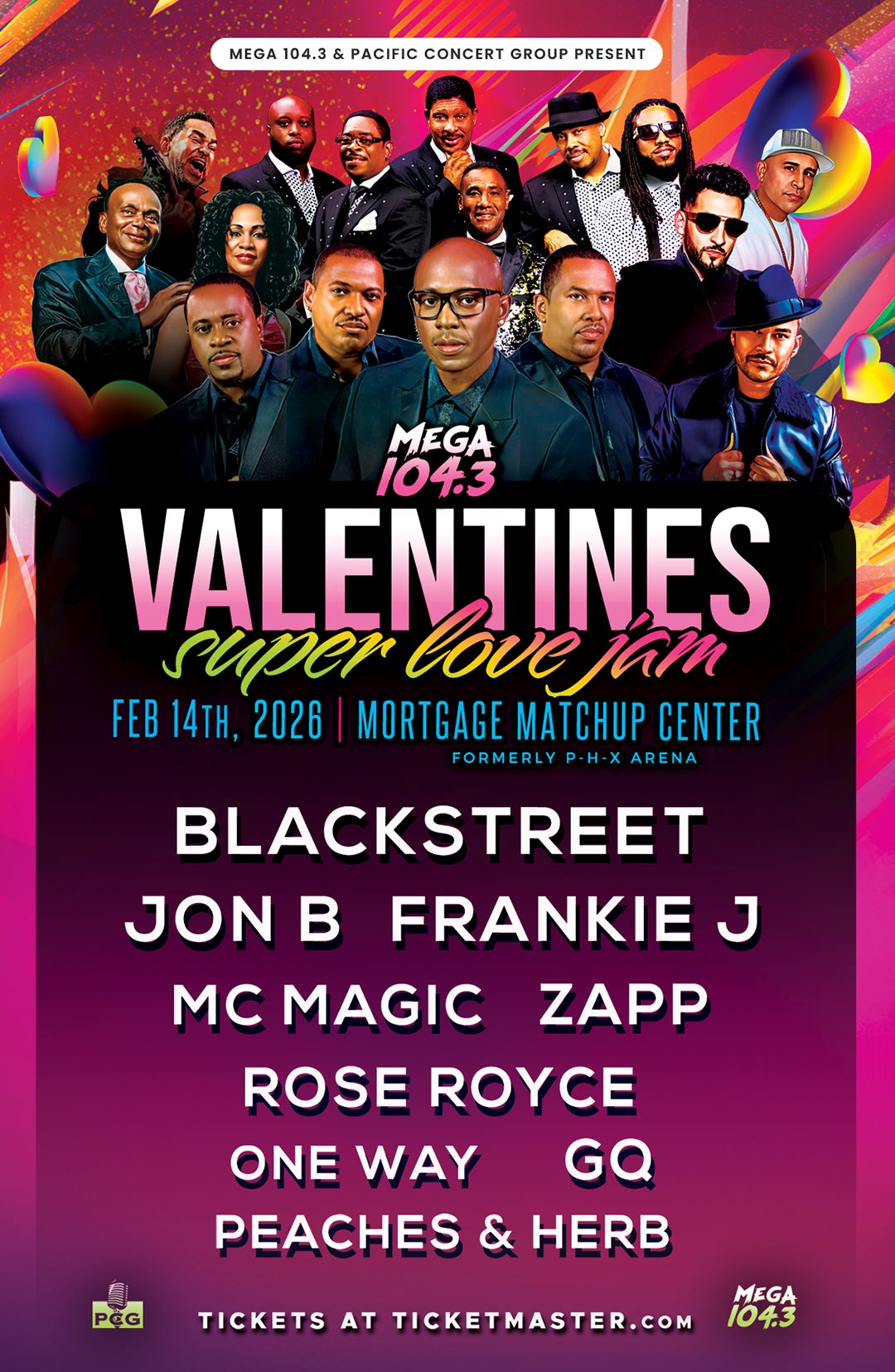 Poster for Mega 104.3 Valentines Super Love Jam