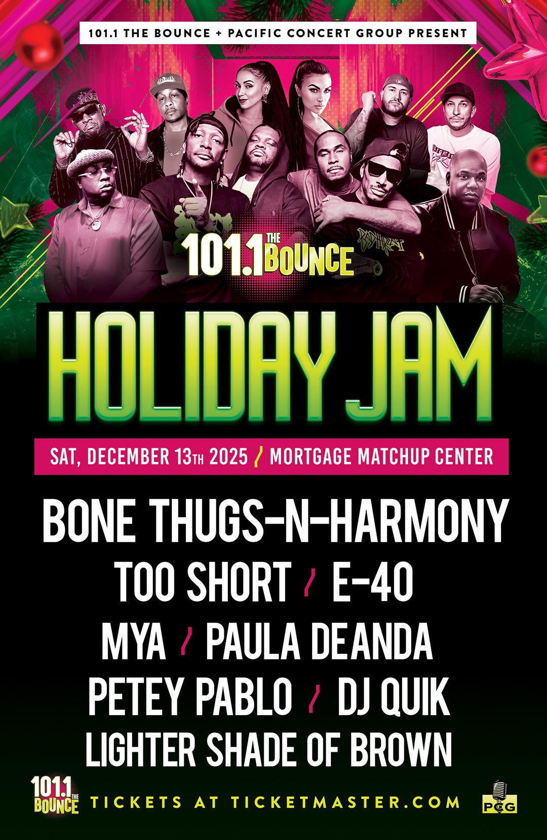 Poster for 101.1 The Bounce Holiday Jam Poster for 101.1 The Bounce Holiday Jam