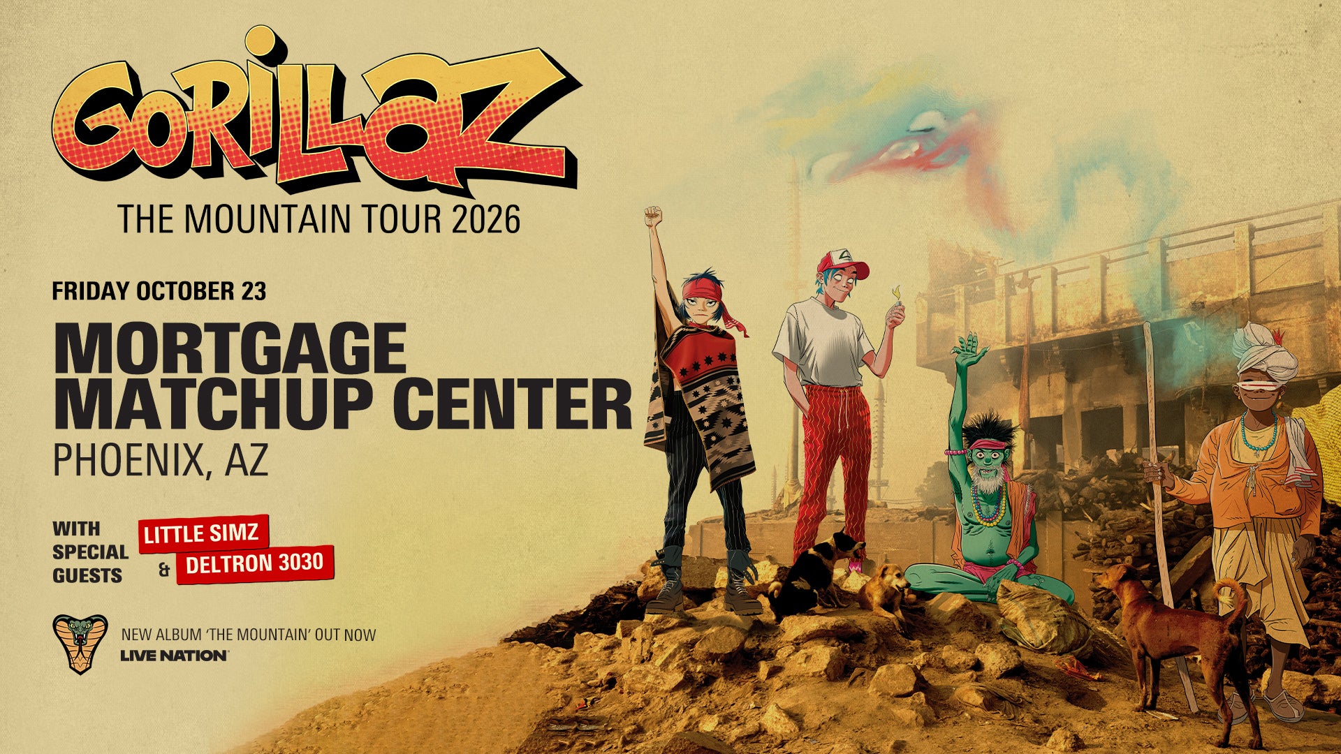 Gorillaz Bringing North American Tour to Mortgage Matchup Center Gorillaz Bringing North American Tour to Mortgage Matchup Center