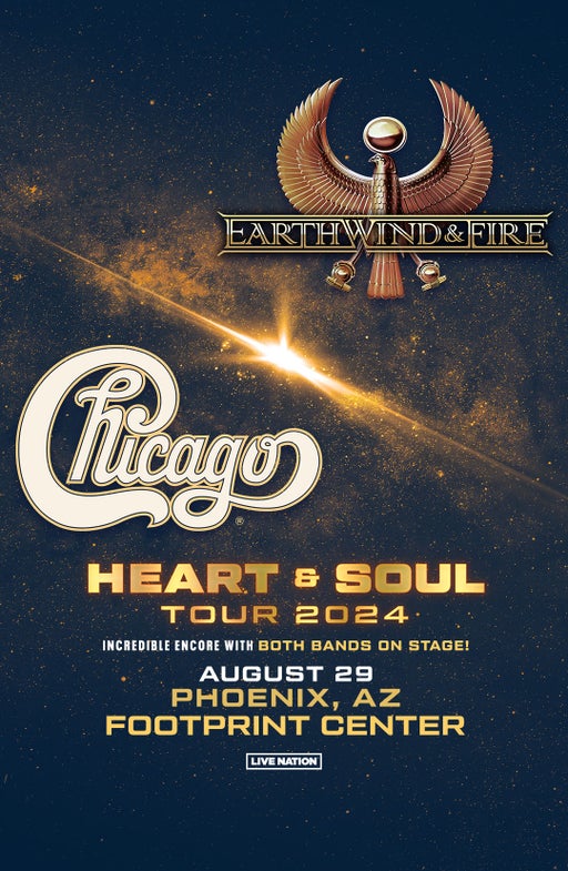 Earth, Wind & Fire and Chicago – Heart & Soul Tour 2024 Earth, Wind & Fire and Chicago – Heart & Soul Tour 2024