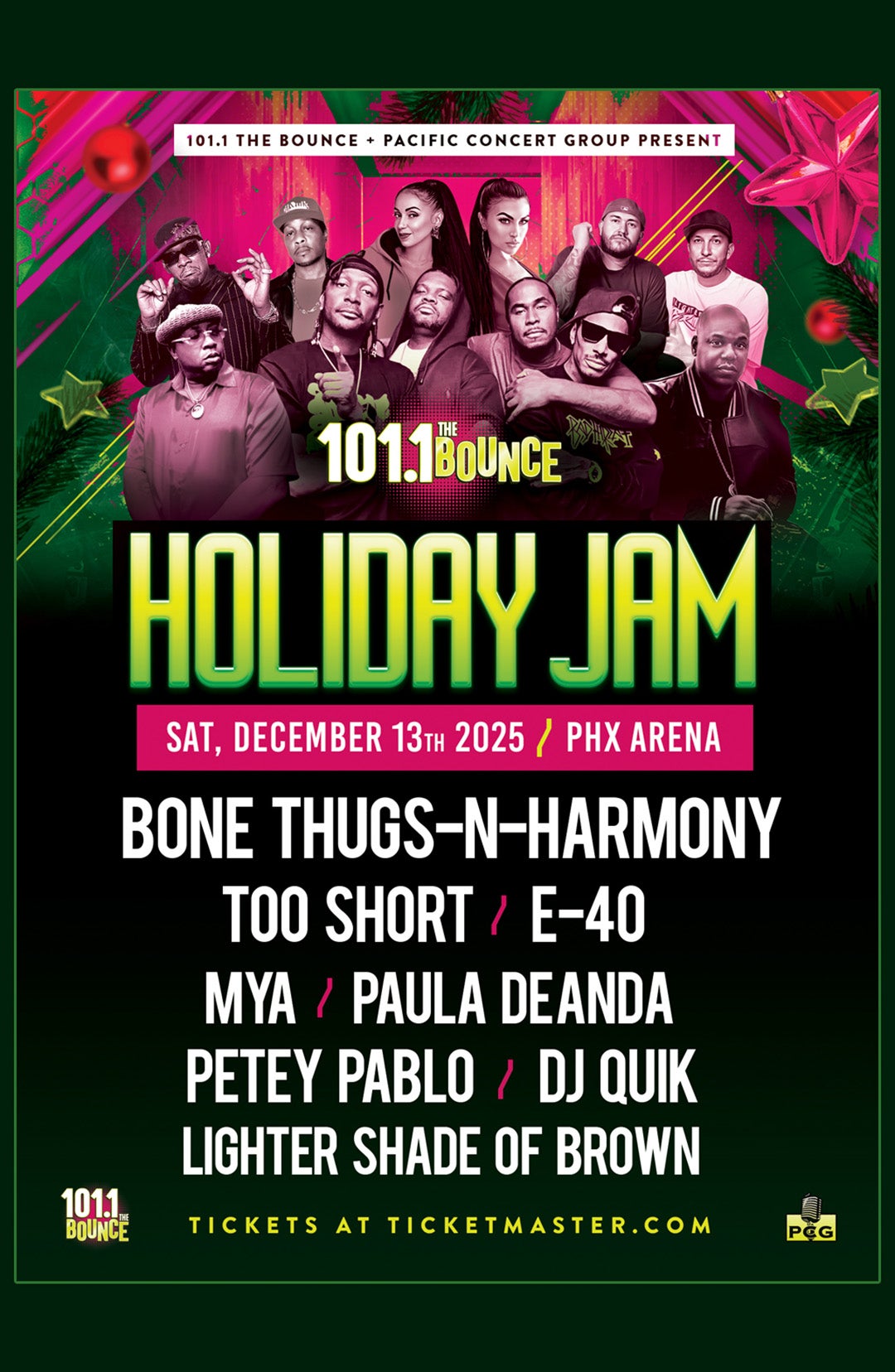 Poster for 101.1 The Bounce Holiday Jam