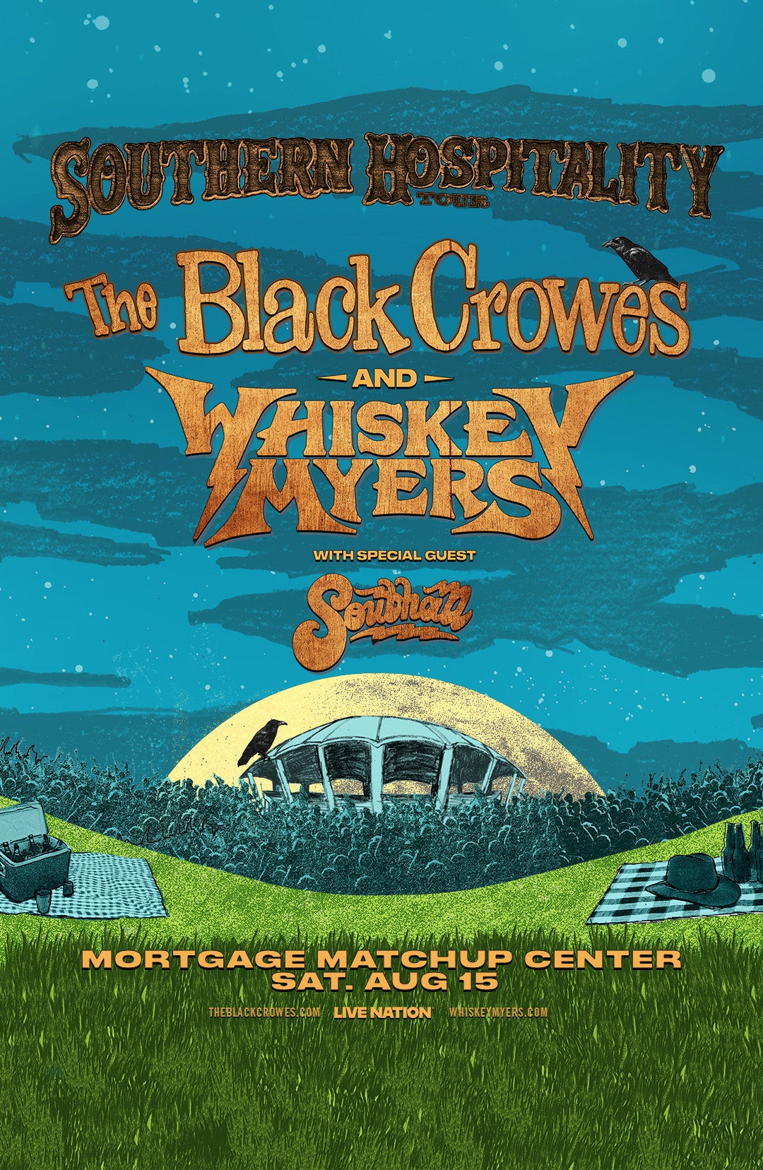 Poster for The Black Crowes and Whiskey Myers